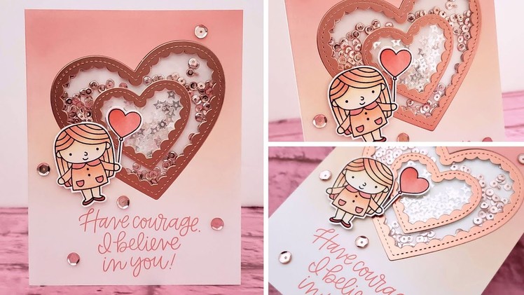 Rose Gold Double Shaker Card by Pretty Pink Posh