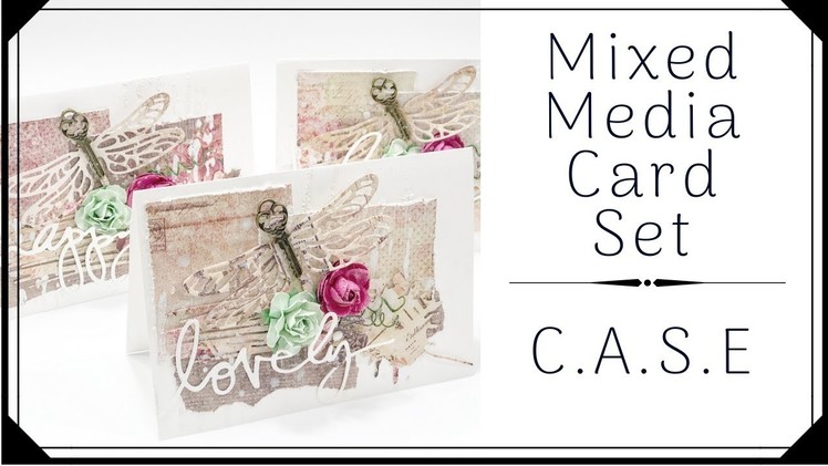 {TUTORIAL} EASY MIXED MEDIA CARD SET | MAKE YOUR OWN | C.A.S.E.