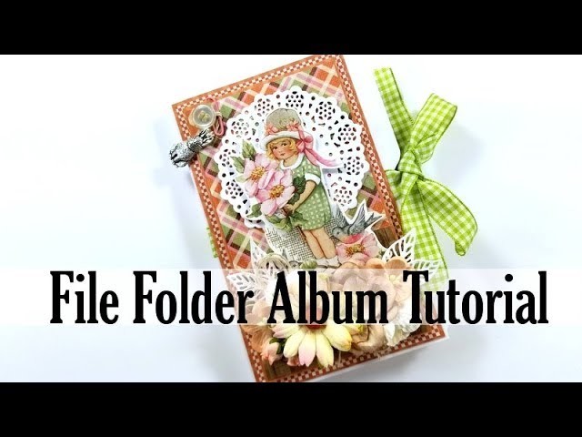 Vintage File Folder Happy Easter Mini Album Scrapbook Tutorial Polly's Paper Studio DIY Process