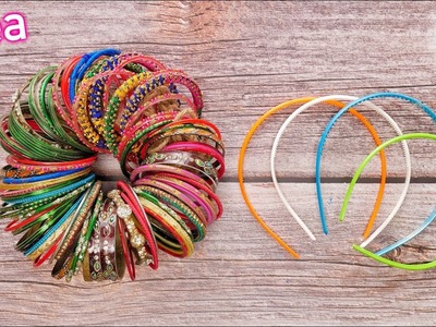 Best out of waste Bangles & Hair band craft idea | DIY Home Decor | Artkala