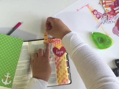 Bible journaling - gelatos + stencils