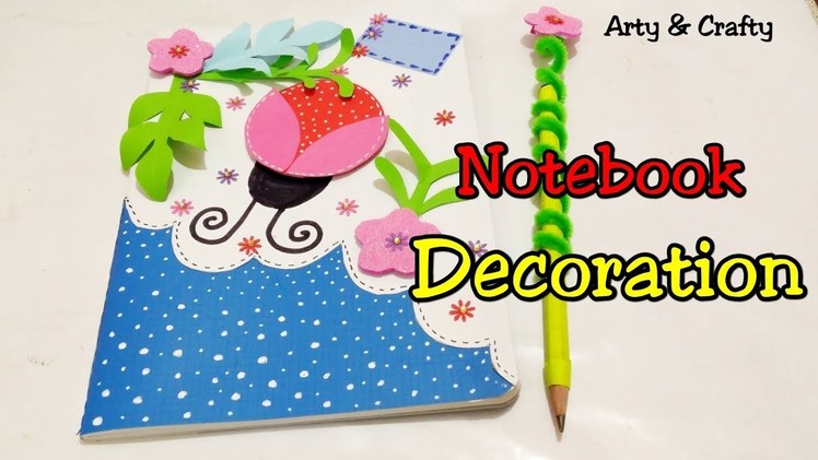 DIY Bookcover Decoration.Notebook Cover Design. Decorate Notebook. Project File Cover Decoration
