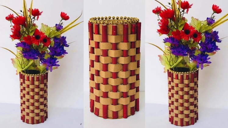 DIY Easy Paper Flower Vase | How To Make a Flower Vase at Home  | Home Decor  | #38 |