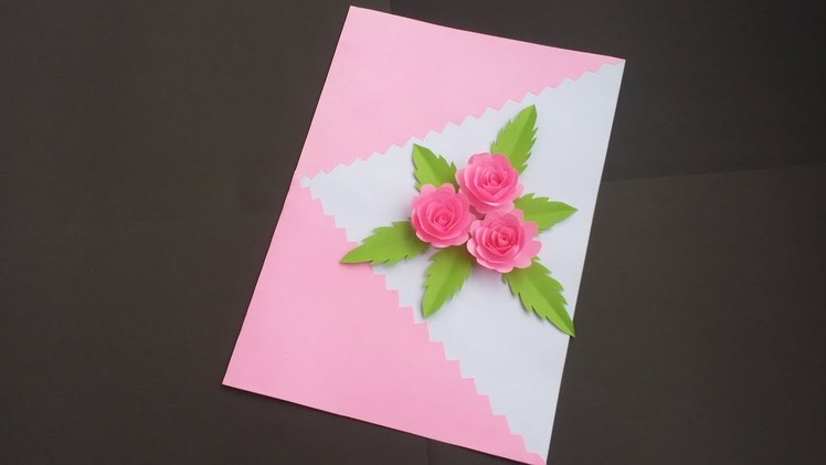 DIY:Handmade Birthday Card!! How to Make Beautiful Paper Card for birthday.Greetings.Valentine day!!