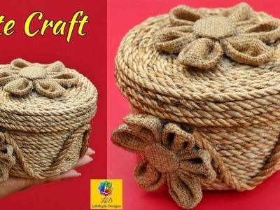 DIY-How to Make A Jute Basket | Recycling Jute Craft Ideas | Jute Rope Storage Basket
