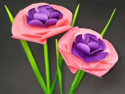 DIY: How to Make Beautiful Handcraft Paper Stick Flower | Flower Paper | Jarine's Crafty Creation