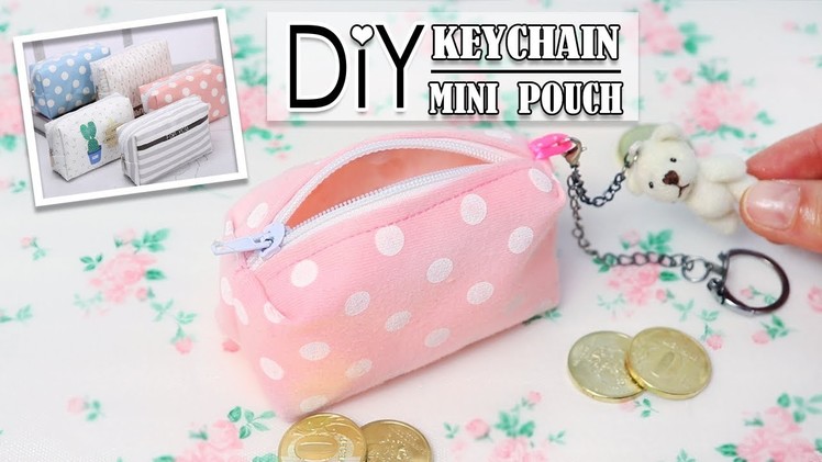 DIY SO SWEET MINI BAG TRINKET. Zipper Bag KeyChain Idea Easy