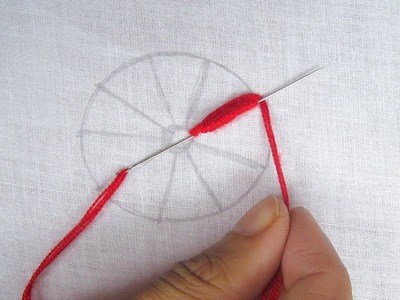 Hand Embroidery Flower, Bullion Knot Stitch, Easy Flower Embroidery