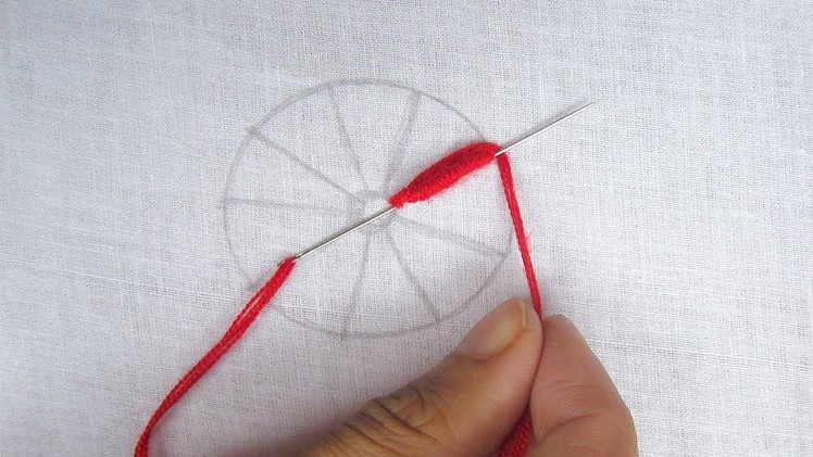 Hand Embroidery Flower, Bullion Knot Stitch, Easy Flower Embroidery