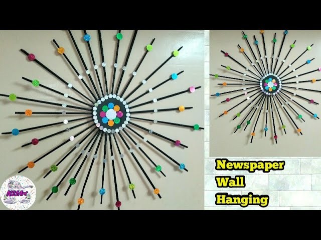 Hanging Wall Decor | Newspaper Craft | Home decor | DIY Handmade Wall Decor | Wall Hanging