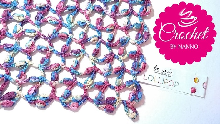 HOW TO CROCHET AN EASY TRIANGLE SHAWL ???? LOLLIPOP The Crochet Shop by NANNO