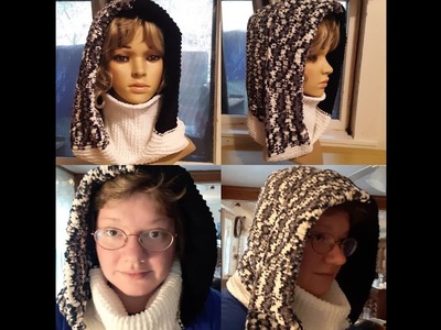 How to Loom Knit a Hooded Cowl