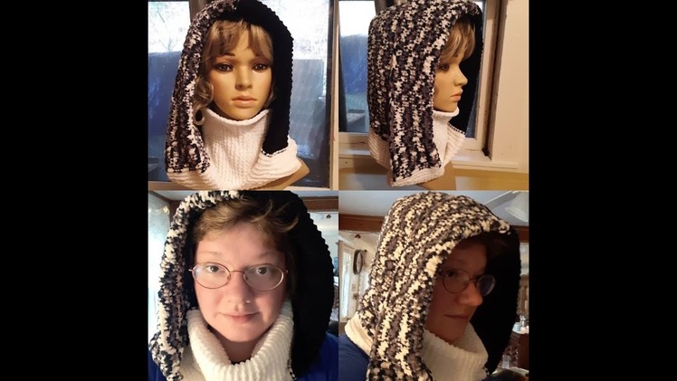 How to Loom Knit a Hooded Cowl