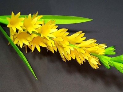 How to Make Very Beautiful Yellow Tuberose!! Paper Stick Flower | Jarine's Crafty Creation