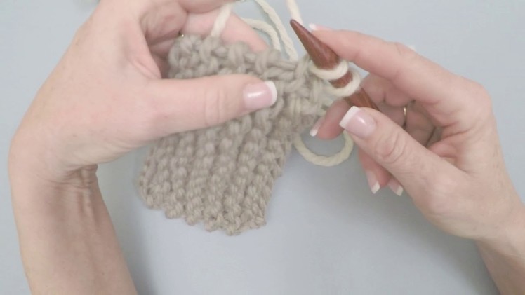 How to pick up a garter stitch edge