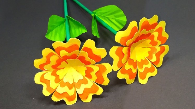 Paper Flower Making | DIY Paper Stick Flower | Easy Handcraft Idea | Abigail Paper Crafts