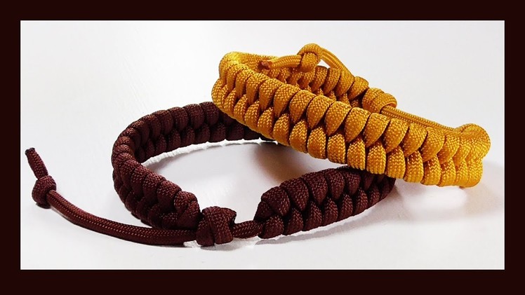 Paracord Bracelet: Mad Max Fishtail Adjustable Bracelet With Sliding Knot Clasp
