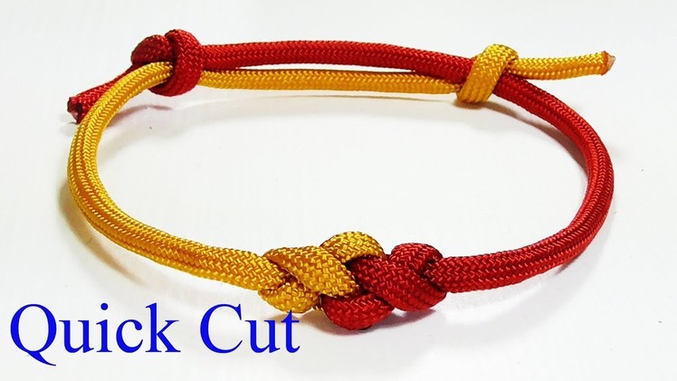 Paracord Bracelet Two Color Adjustable Eternity Knot Friendship Bracelet - Quick Cut