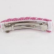 Pink Macrame Hair Barrette