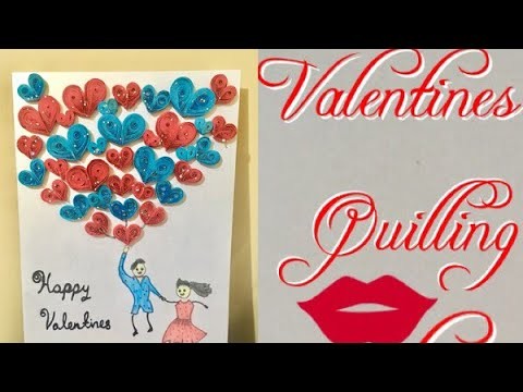 Quilling card for valentines