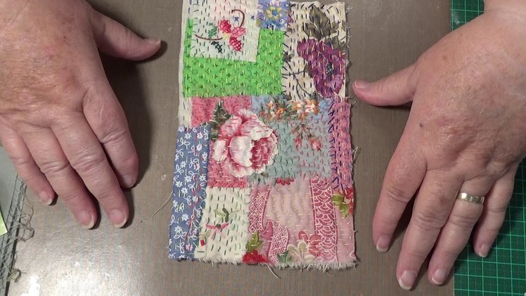 Tutorial on slow stitching for journal cover
