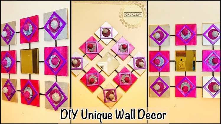 Unique wall decoration ideas| gadac diy| wall hanging craft ideas| diy crafts| wall decor| diy