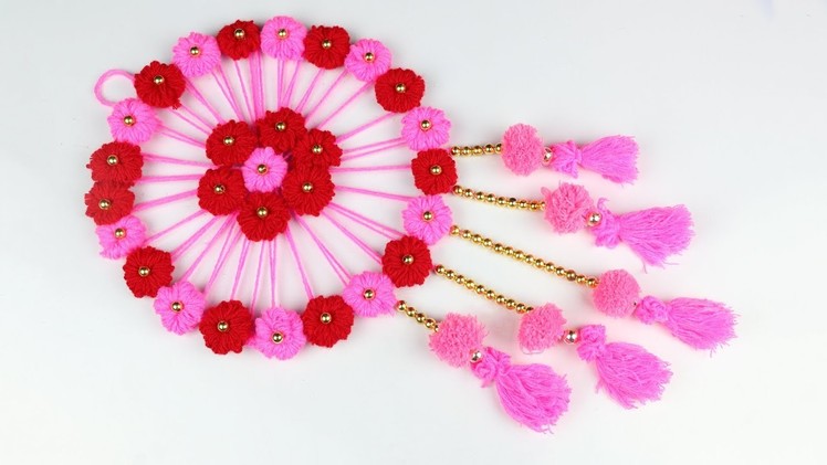 Woolen wall hanging | How to Make Wall Hanging Using Woolen For Room Decor | DIY arts and crafts