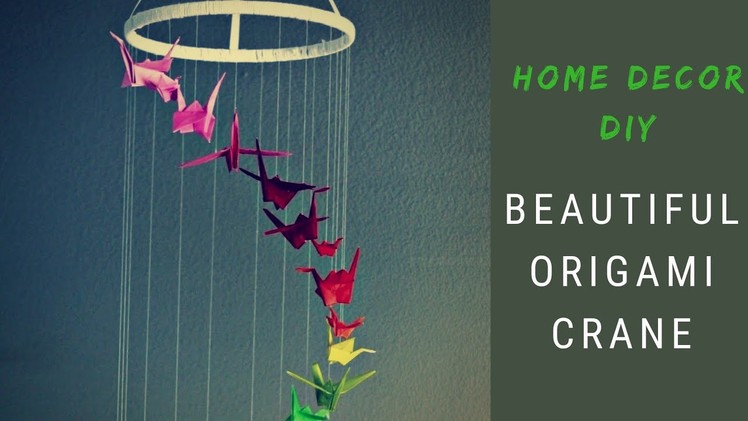 Beautiful Origami Crane wall hanging with paper | Home Decor DIY | Your Tutor Harry