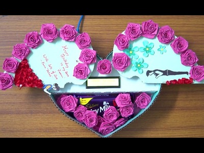 Best creative birthday gift for girlfriend, Giftbox using Arduino, DIY Papercraft, heart shaped cake