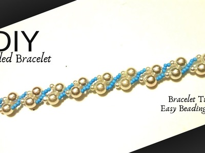 DIY Beaded Bracelet. Beading pattern for DIY Jewelry-Beginner beading tutorial