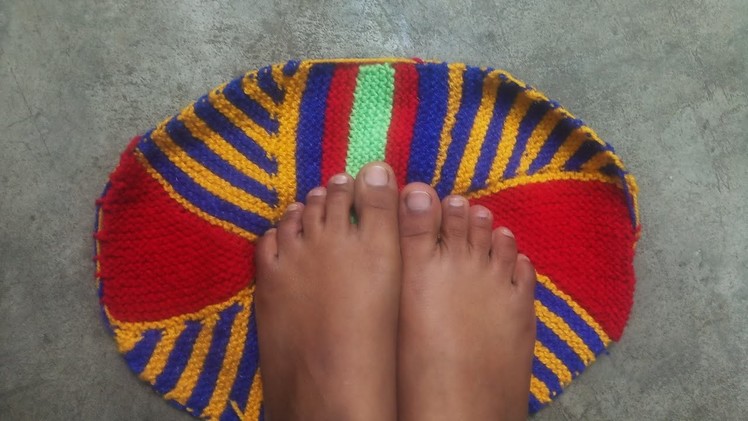 DIY- DOORMAT making at home with old wool. saree || how to knit doormat | Paydaan banane ka tarika