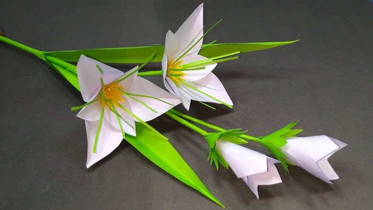 DIY Flower: Easy & Beautiful Paper Stick Flower Homemade Idea!! Flower | Jarine's Crafty Creation