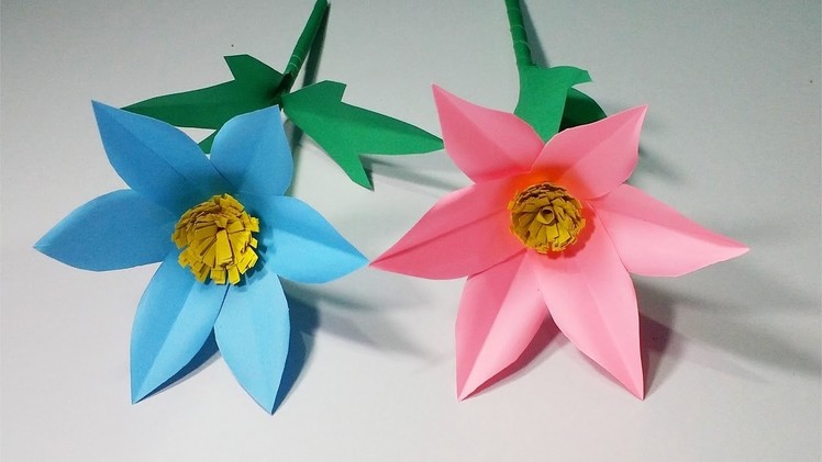 DIY: Stick Flower !! How to Make Paper Stick Flower | Making Paper Flowers Step by Step. .!!