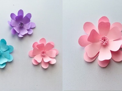 Easy paper flowers. How to make paper flowers.Paper craft by KovaiCraft