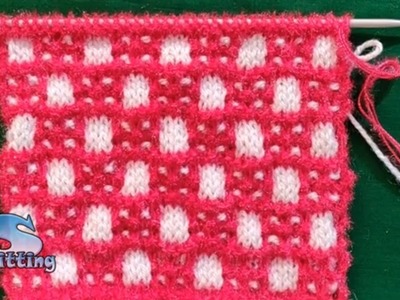 Excellent Latest Two Colour Knitting Patterns With Check