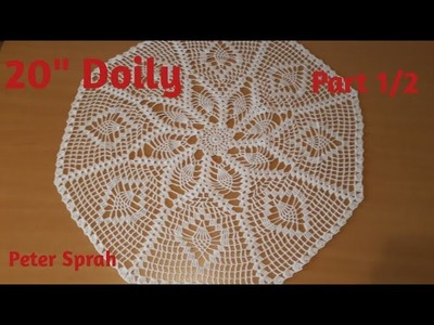 How to crochet 20" doily - Part 1.2