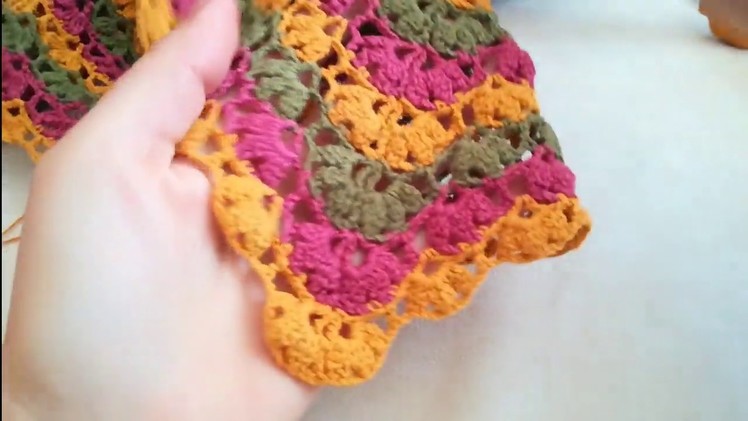 How to crochet a triangle lace- Autumn Vibes scarf