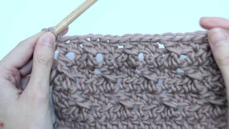 How to crochet front post diagonal stitch | WE ARE KNITTERS