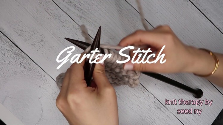 How to knit, start knitting, garter stitch (English)