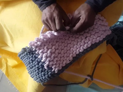 HOW TO MAKE A HAND KNITTED POUF