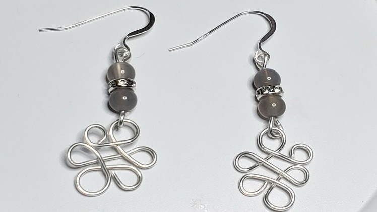 How to make Earrings with sterling silver wire and beads