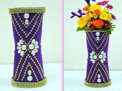 How to Make Flower Vase | Disposable Plastic Glass Flower Vase | Plastic Glass Art and Craft