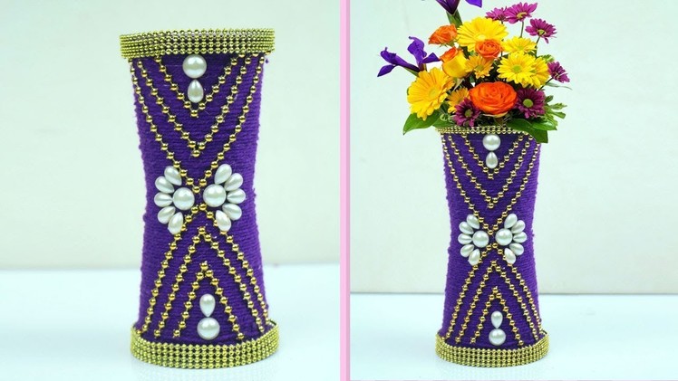 How to Make Flower Vase | Disposable Plastic Glass Flower Vase | Plastic Glass Art and Craft