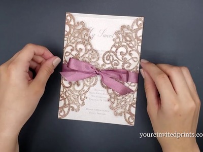 How To Tie a Bow On An Invitation - The Non-Professional Way - For Beginners - The Easy Way