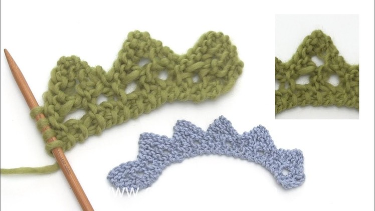 How to work an easy cute lace edge.