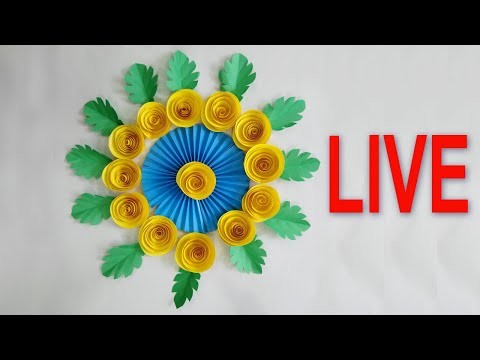 LIVE, DIY Paper Flowers Wall Hanging - How to Make Paper Flowers - Paper Flowers (Live Ep 02)