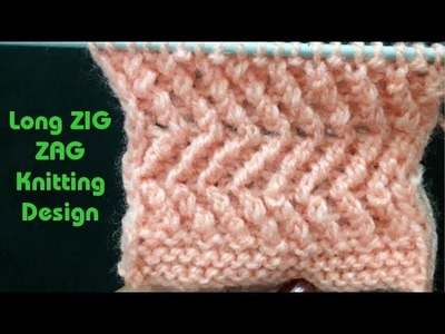 Long Zig Zag Knitting Design Pattern : D-133 (हिंदी) Jasbir Creations