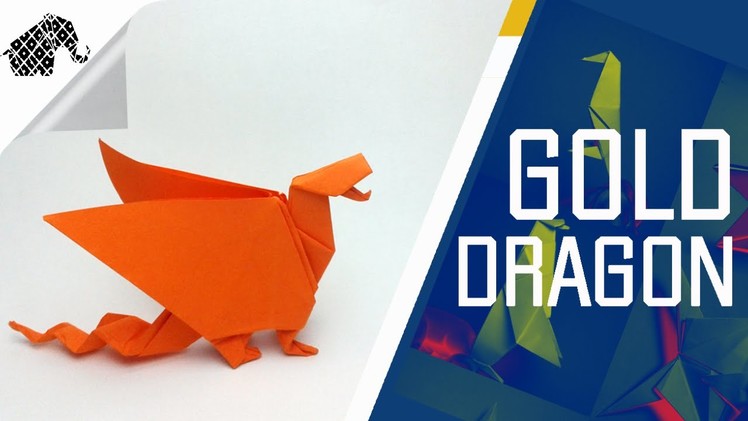 Origami - How To Make An Origami Gold Dragon