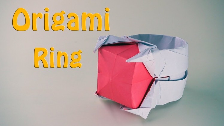 ????Origami Ring???? - How to Make a Paper Ring with gem! (16 Minutes)