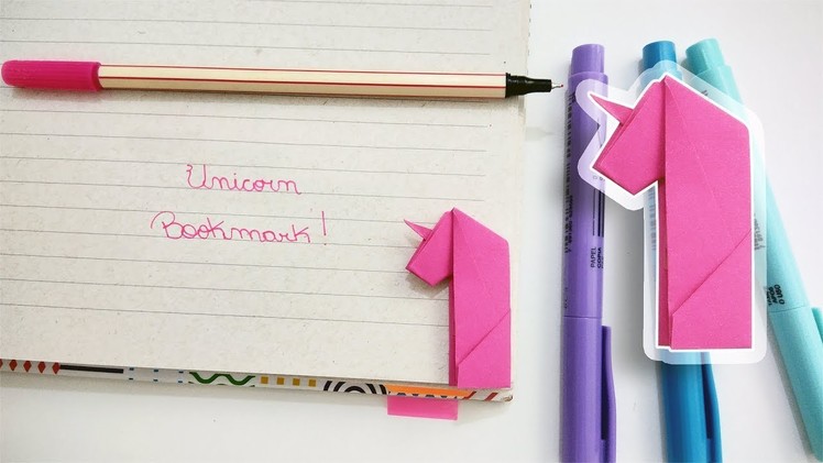 Origami Unicorn Bookmark - Tutorial in English